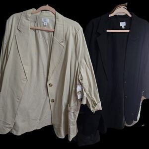 Two For One, Women's Beige and Black Blazers